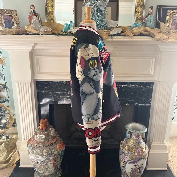 South Pole Black Tom and Jerry Bomber Jacket - Picture 7 of 8